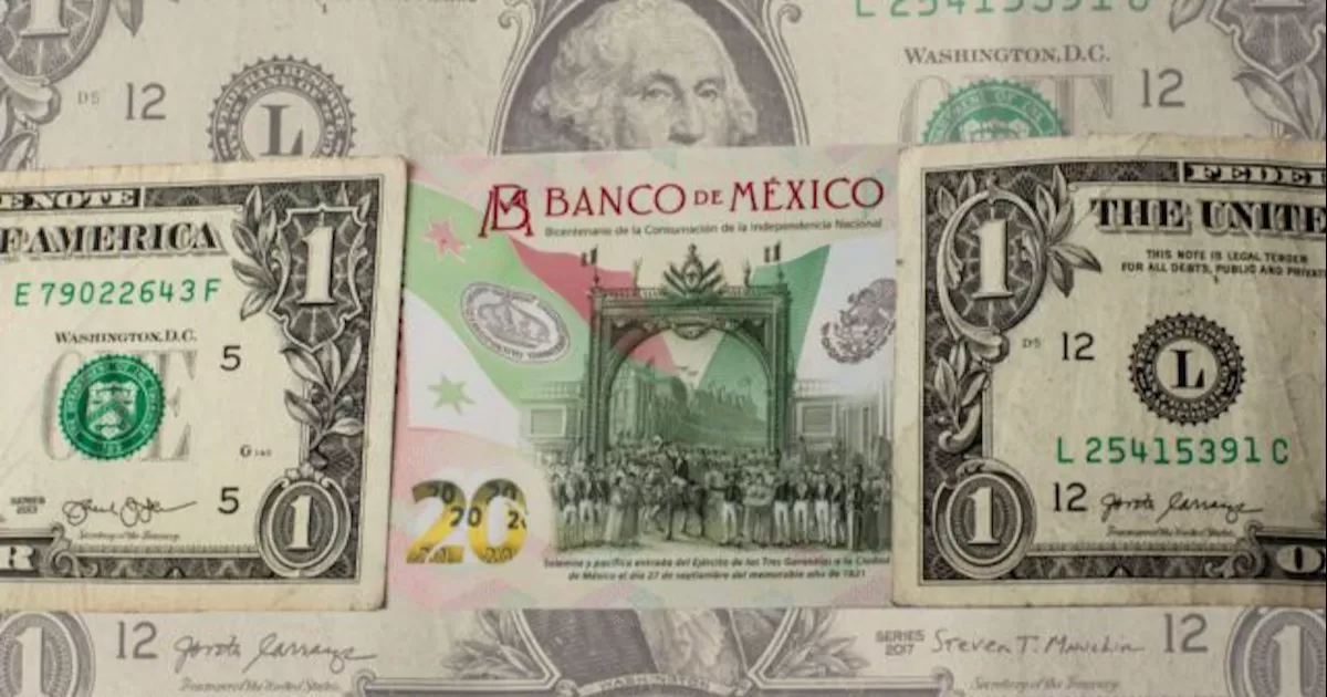 El peso cotizaba en 20.0918 por dÃ³lar, con un avance de 0.06% frente al precio de referencia del jueves, cortando dos jornadas seguidas de pÃ©rdidas.