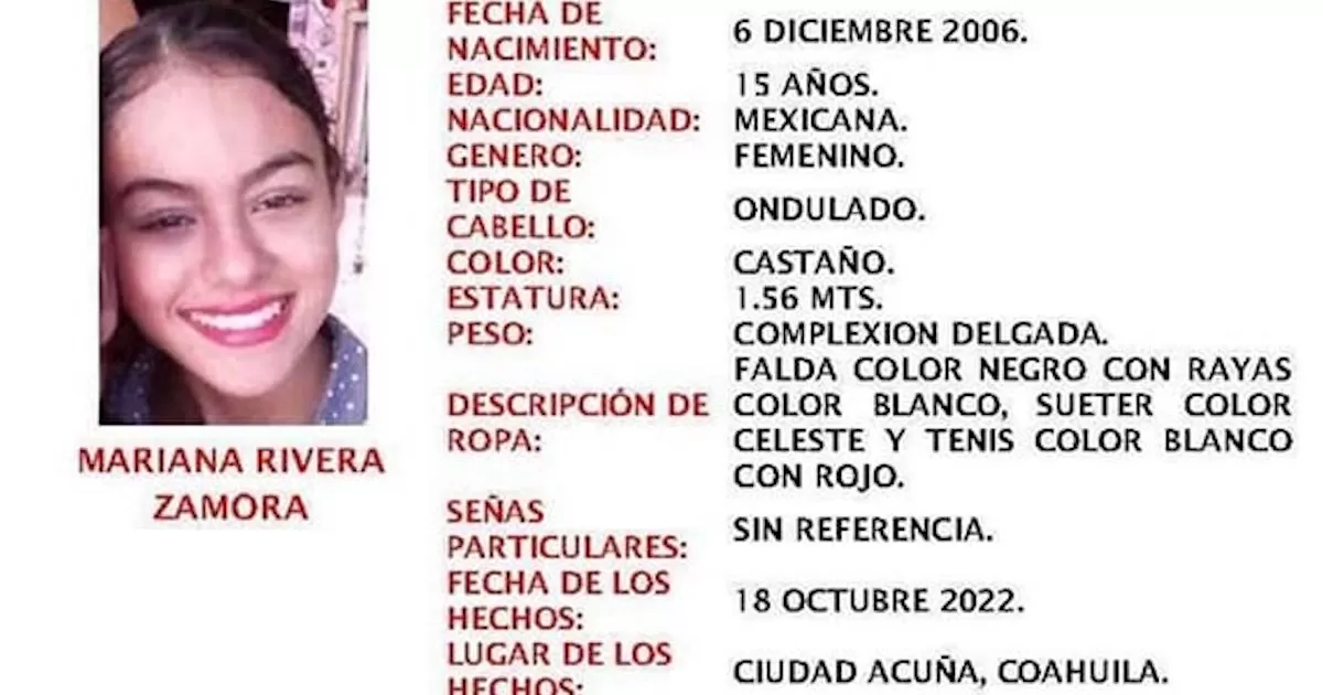 Desaparece jovencita de 15 años en Acuña