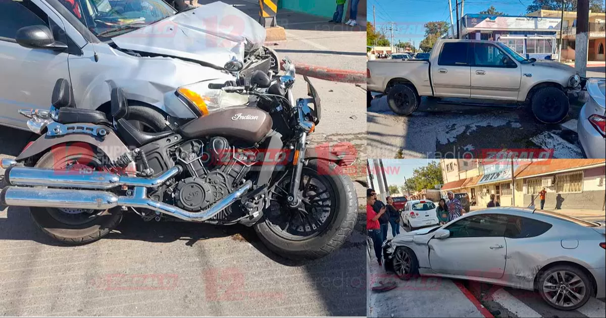 Uno de los accidentes tuvo lugar en la colonia BurÃ³cratas, en donde arrollaron a un motociclista, mientras que otro fue en cruce de AnÃ¡huac con LÃ³pez Mateos entre dos texanos.
