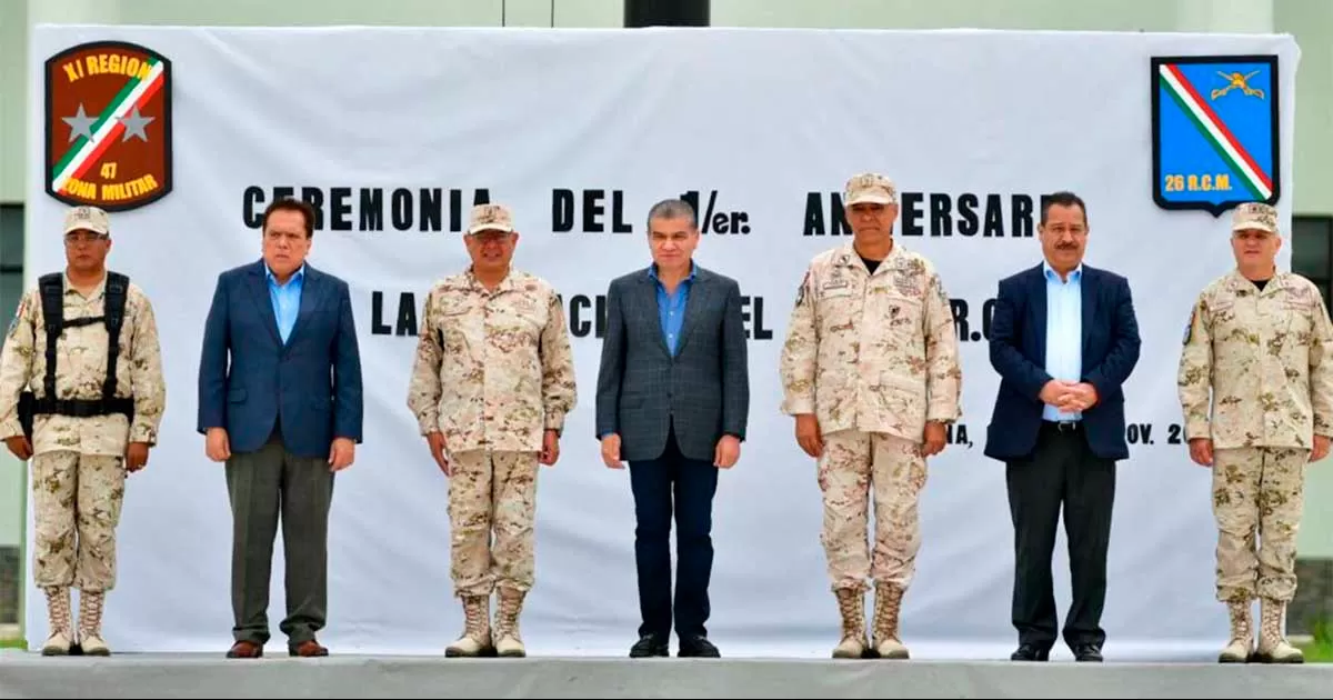 El gobernador presidiÃ³ la ceremonia del Primer Aniversario de Operaciones del 26 Regimiento de CaballerÃ­a Motorizado en Ciudad AcuÃ±a.