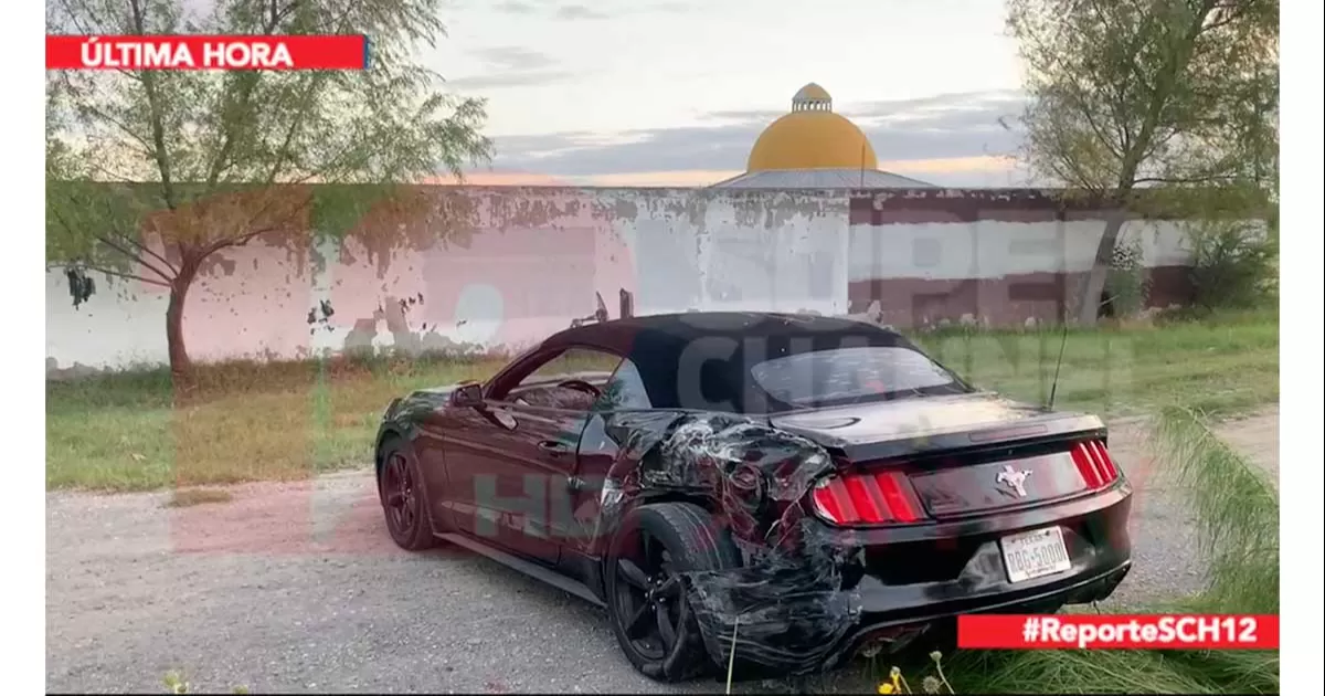 El camiÃ³n chocÃ³ por alcance al Mustang, lanzÃ¡ndolo metros hacia adelante y provocando que se saliera del camino.