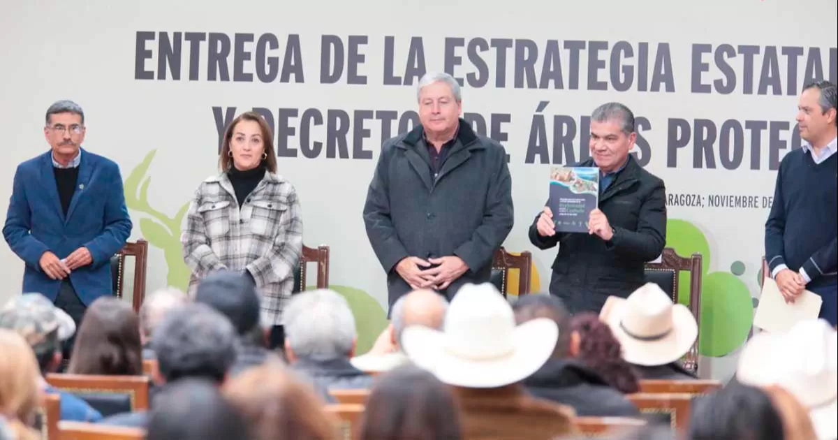 El gobernador Miguel Ángel Riquelme recibió la Estrategia Estatal para la Conservación y el Uso Sustentable de la Biodiversidad.