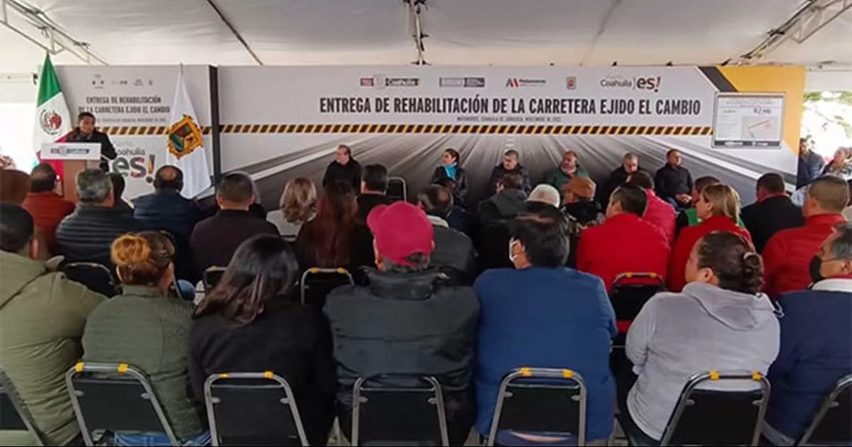 El nuevo acceso al poblado además supone una mejora en el desarrollo general del ejido