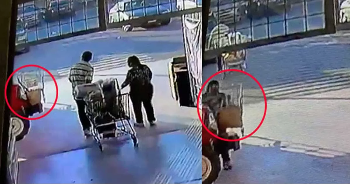 Captan a pareja robando bolsa de despensa en centro comercial de Coahuila