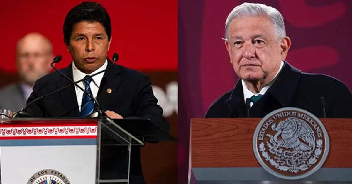 Aunque reiteró principio de no intervención, AMLO acusó a las élites políticas y sociales de Perú de hostilizar al depuesto Pedro Castillo.