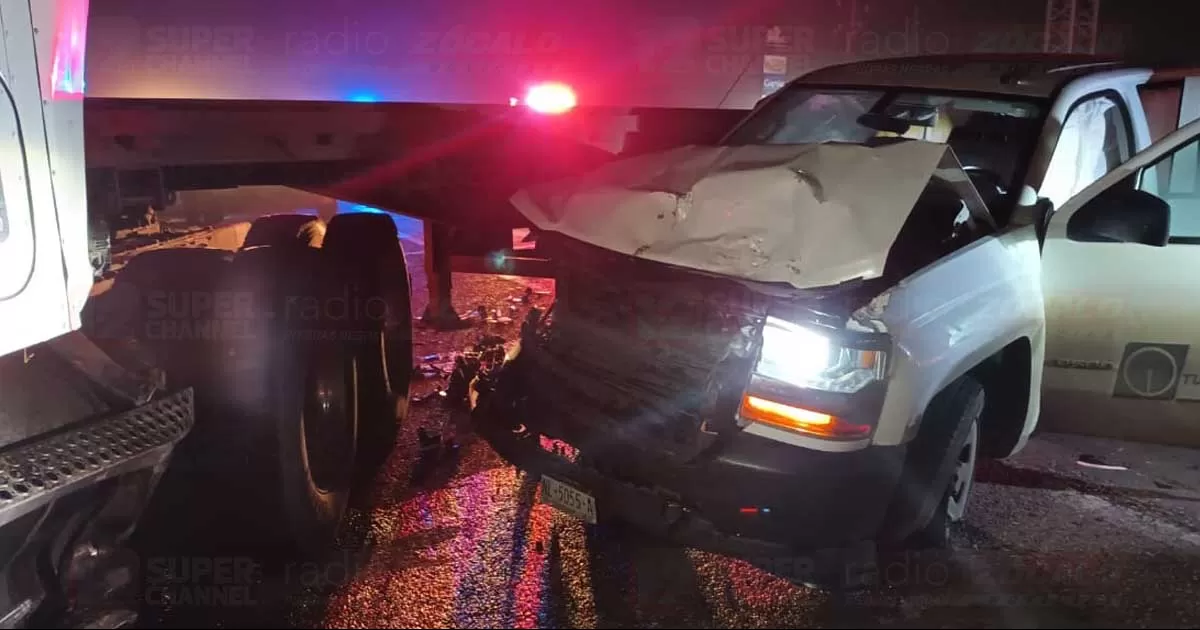 Deja una persona lesionada choque contra tráiler sobre la carretera 57