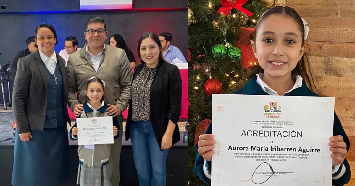 Aurora María Iribarren fue electa diputada federal infantil por el Primer Distrito