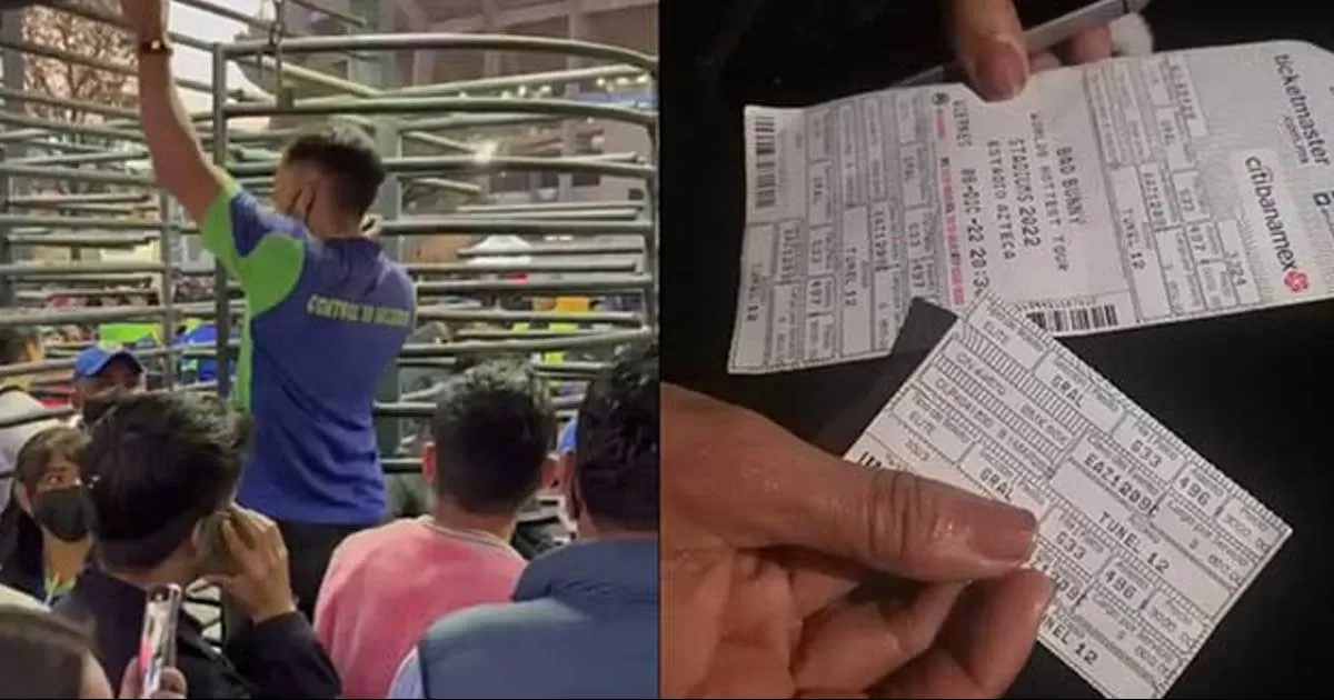Cierran Estadio Azteca por boletos falsos y clonados para concierto de Bad Bunny
