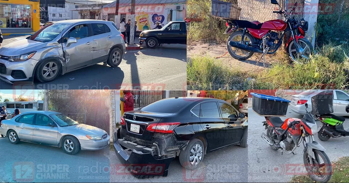 En menos de una hora ocurrieron distintos choques en los sectores de San Joaquín, El Edén, Palmas y la zona Centro, donde afortunadamente no hubo lesionados de gravedad, pero si muchos daños materiales