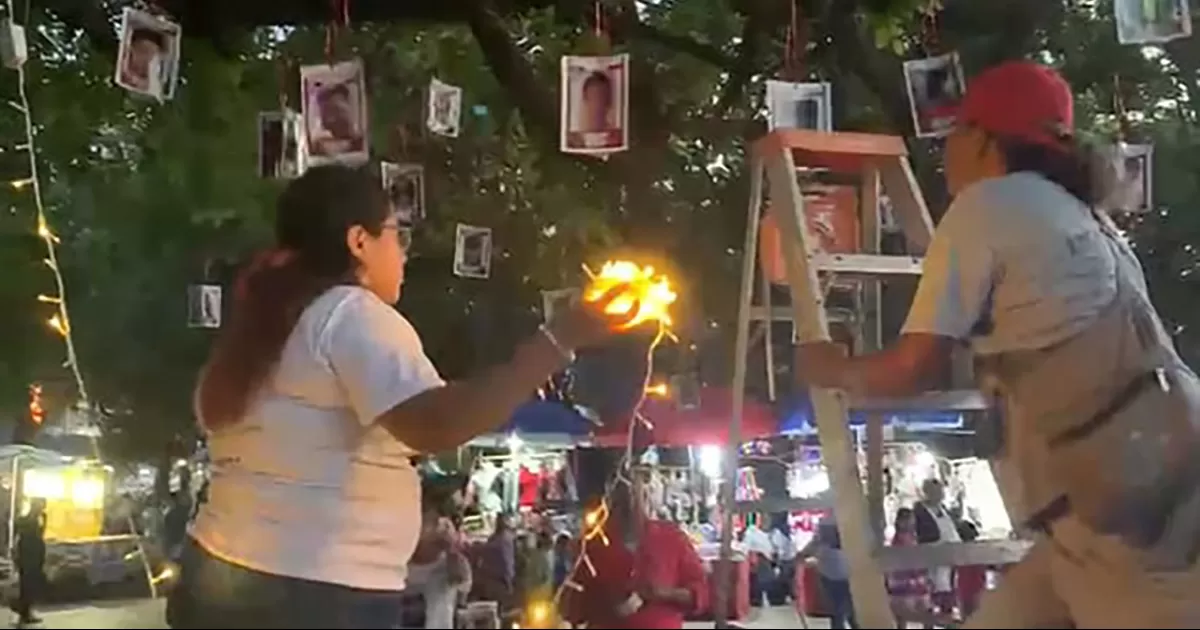 Cambian esferas por fotografías de desaparecidos