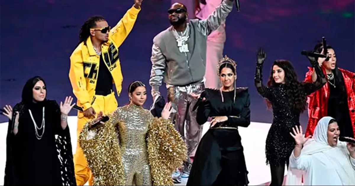 Ozuna, se encargó de 'calentar' la cancha del Estadio Lusail en la antesala de la gran final del Mundial de Qatar 2022