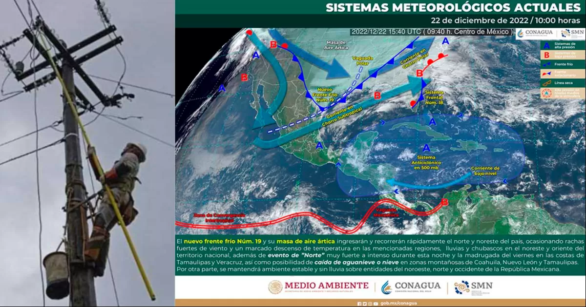 Cuenta CFE con plan para garantizar electricidad ante embate de tormenta invernal