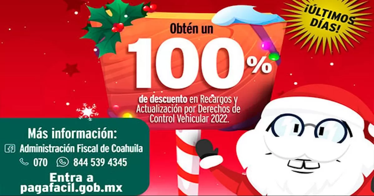 Invita Administración Fiscal de Coahuila a últimos días del Prepago 2023