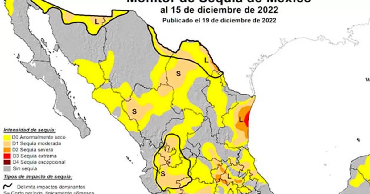 México cierra 2022 con 50% del territorio en condiciones de sequía