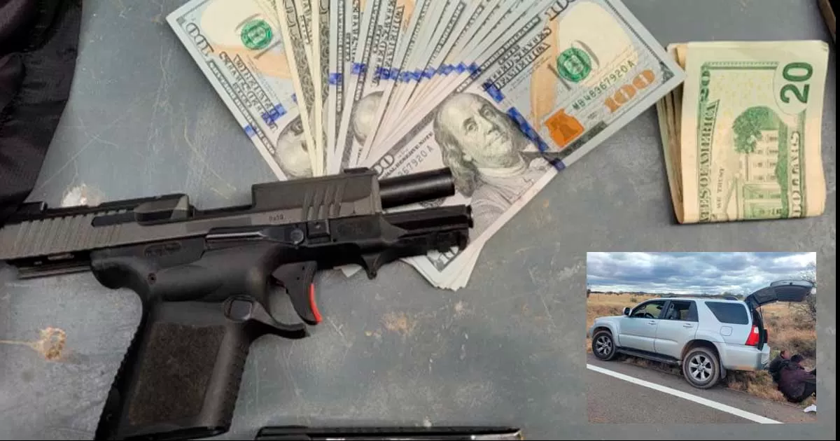 Traficantes de personas viajaban a bordo de una camioneta que iba llena de migrantes, además los delincuentes tenían en su poder armadas de fuego cargadas