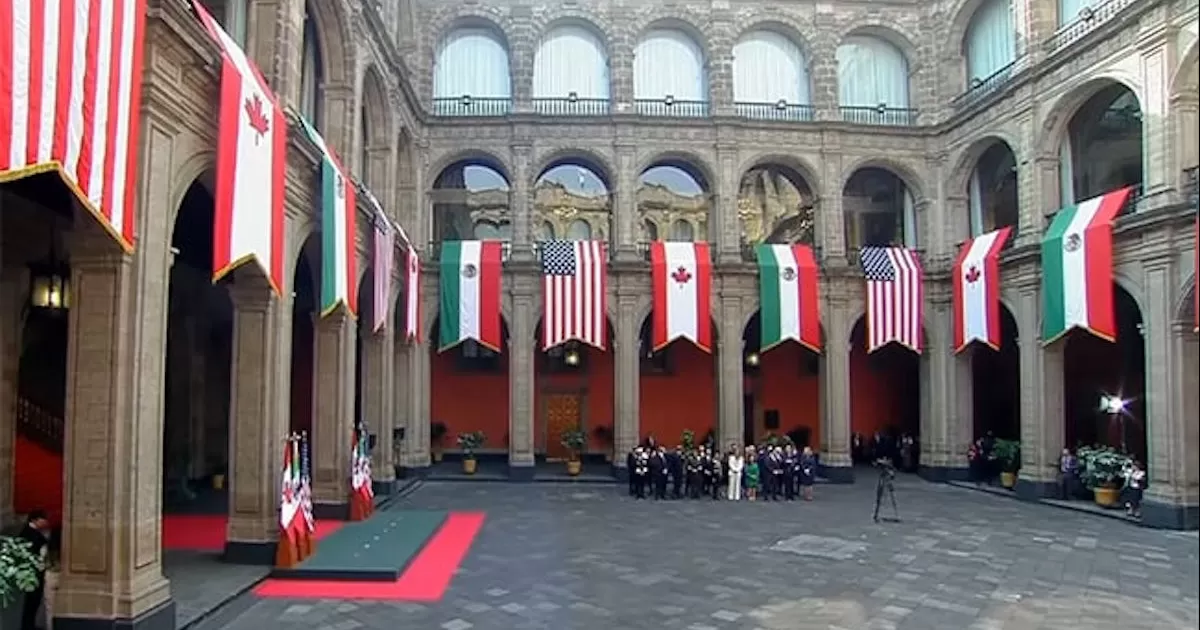 Recibe AMLO en Palacio Nacional a Joe Biden y Justin Trudeau