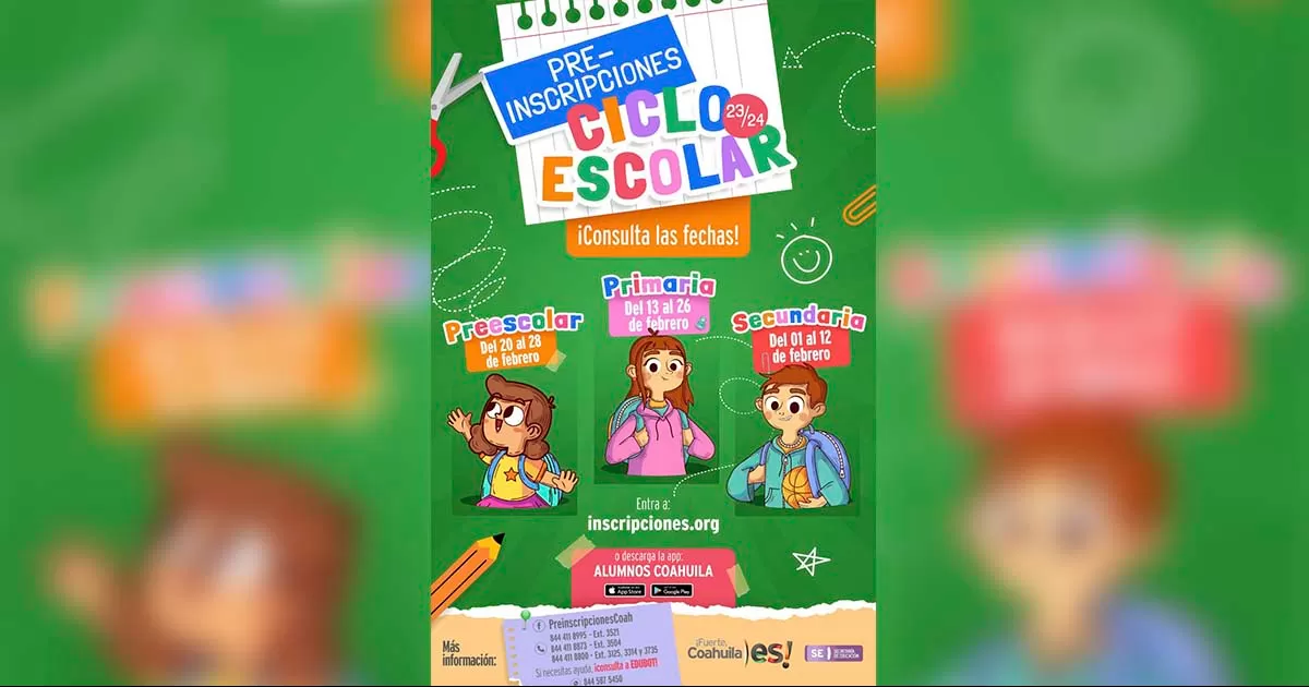 Adelantan fechas para preinscripciones escolares