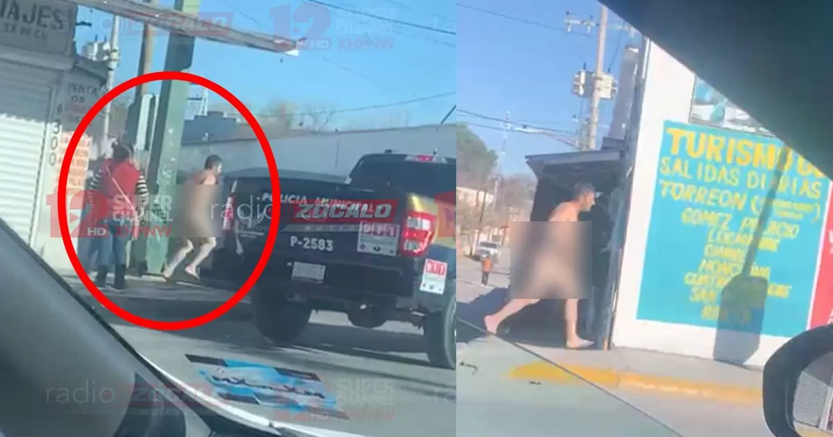 Joven desnudo que corría por Av. Industrial causa asombro