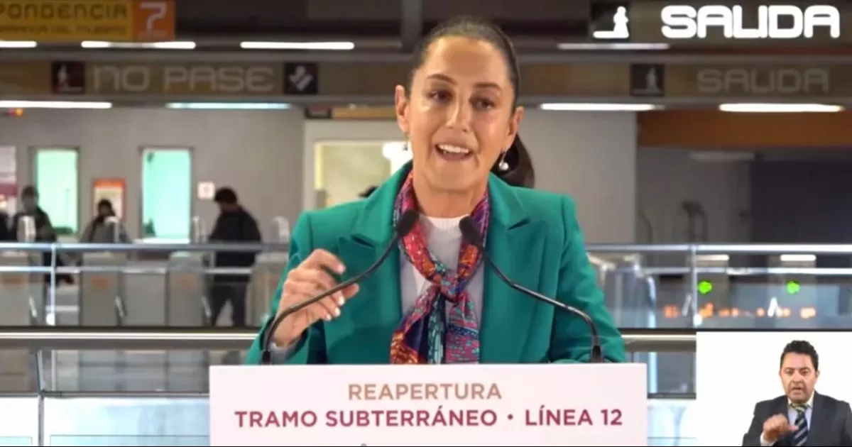 Sheinbaum encabeza reapertura del tramo subterráneo de la Línea 12
