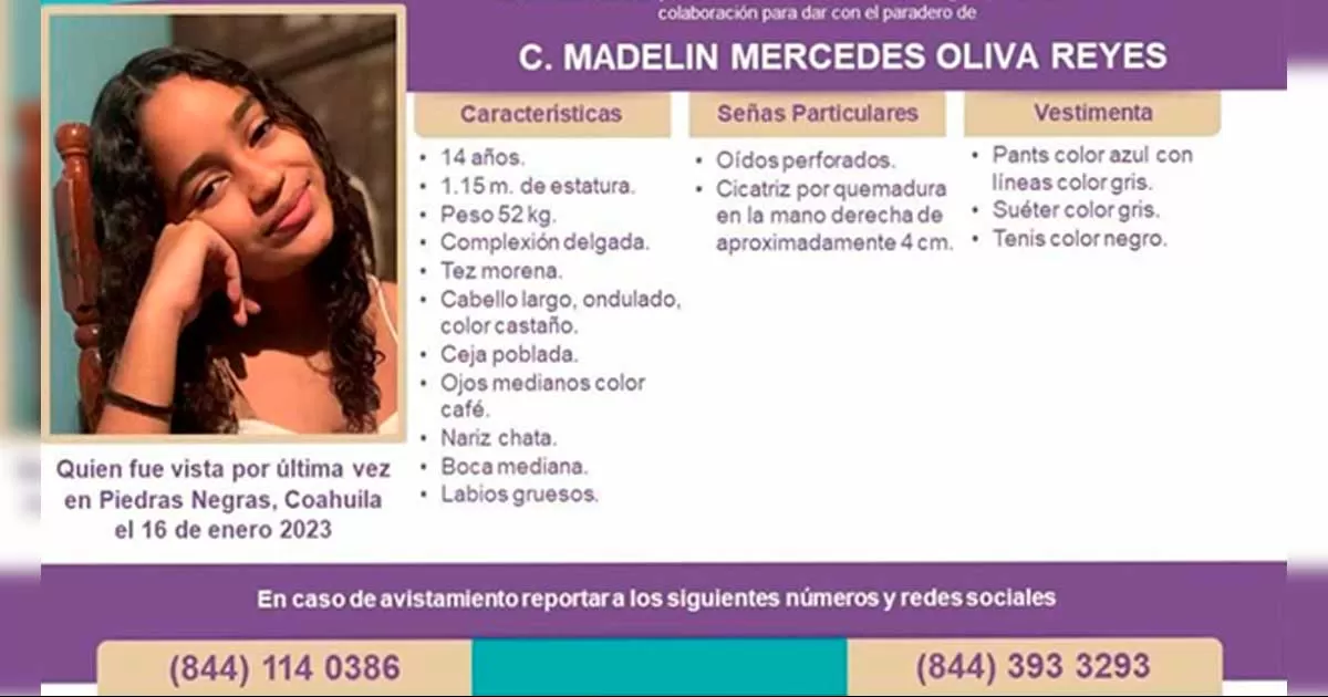 Desaparece una menor migrante en Piedras Negras