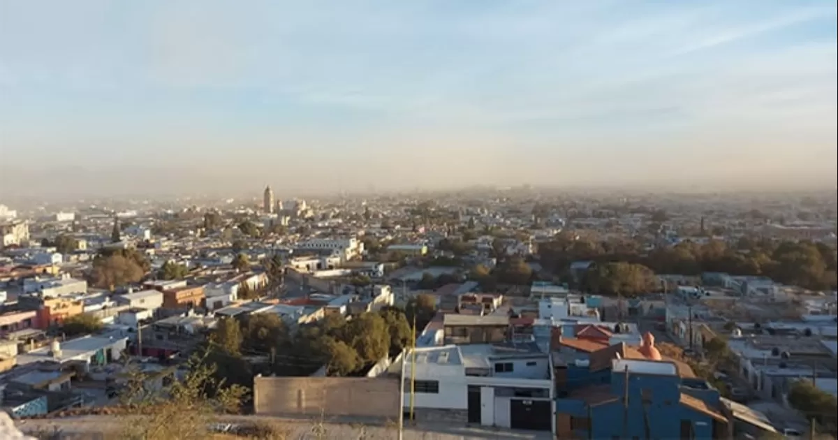 La tolvanera visible desde el mirador de la ciudad, afecta principalmente a la zona norte y oriente