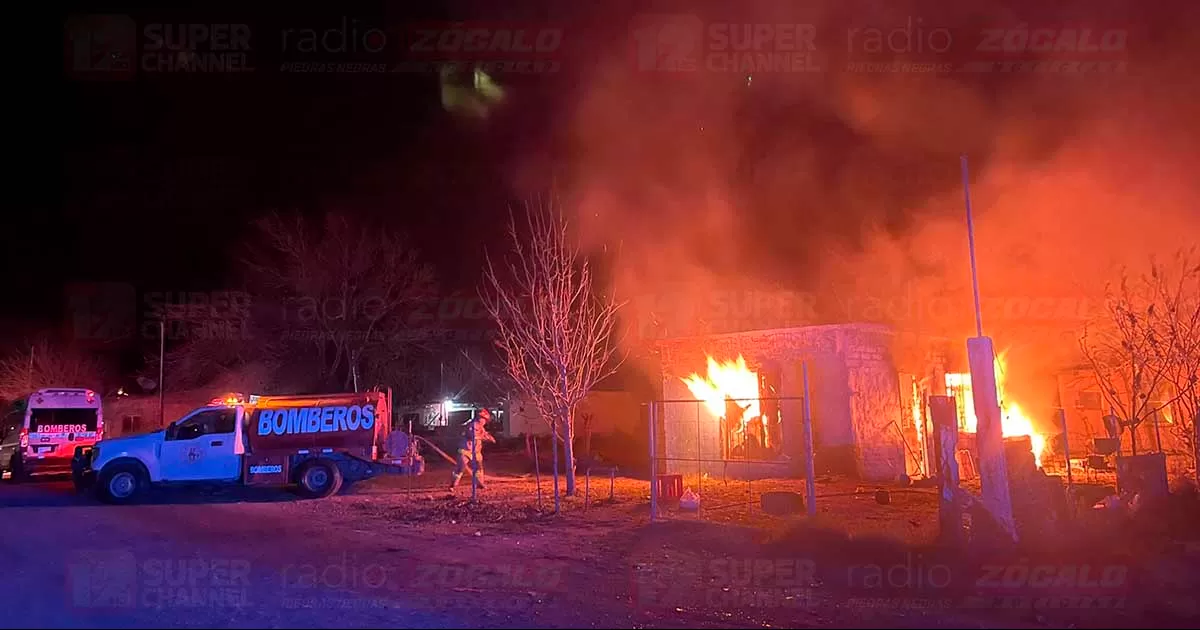 Arde casa en por causas desconocidas en Nava