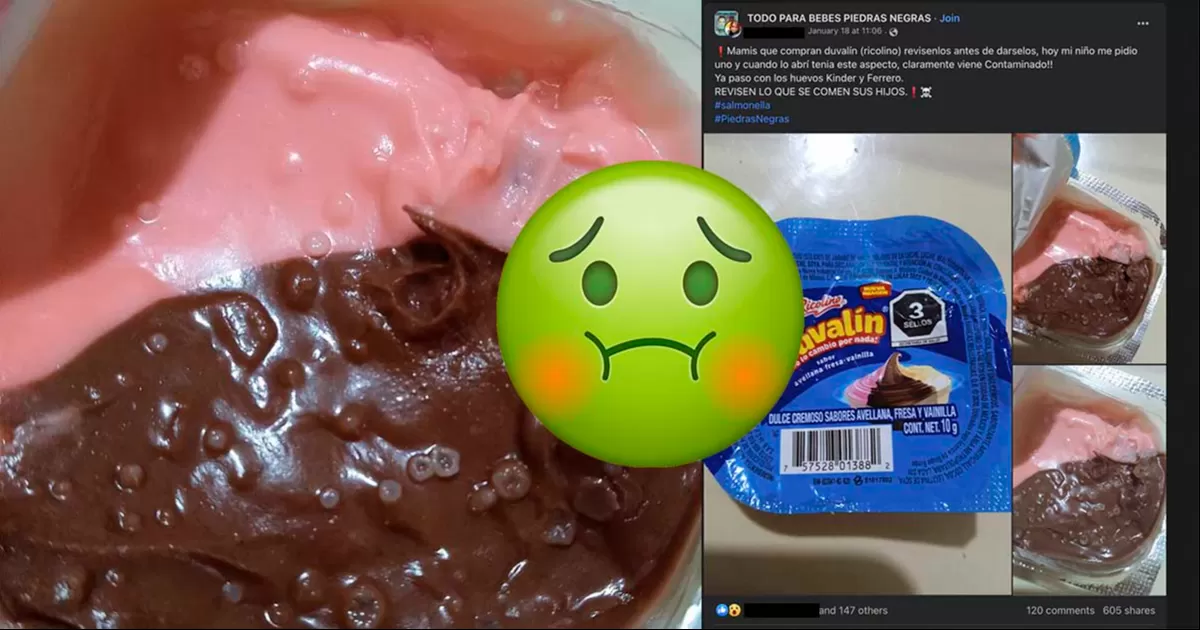 Desde la semana pasada, madres de familia han publicado imágenes de duvalines con manchas blancas instan a los nigropetenses a ya no consumir este producto. Se desconoce el motivo de la apariencia del producto.