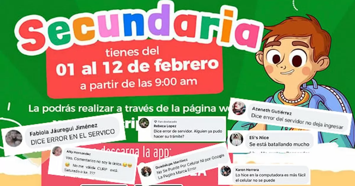 Padres de familia que buscan registrar a sus hijos para el proceso de preinscripción en primero de secundaria comenzaron a reportar fallas