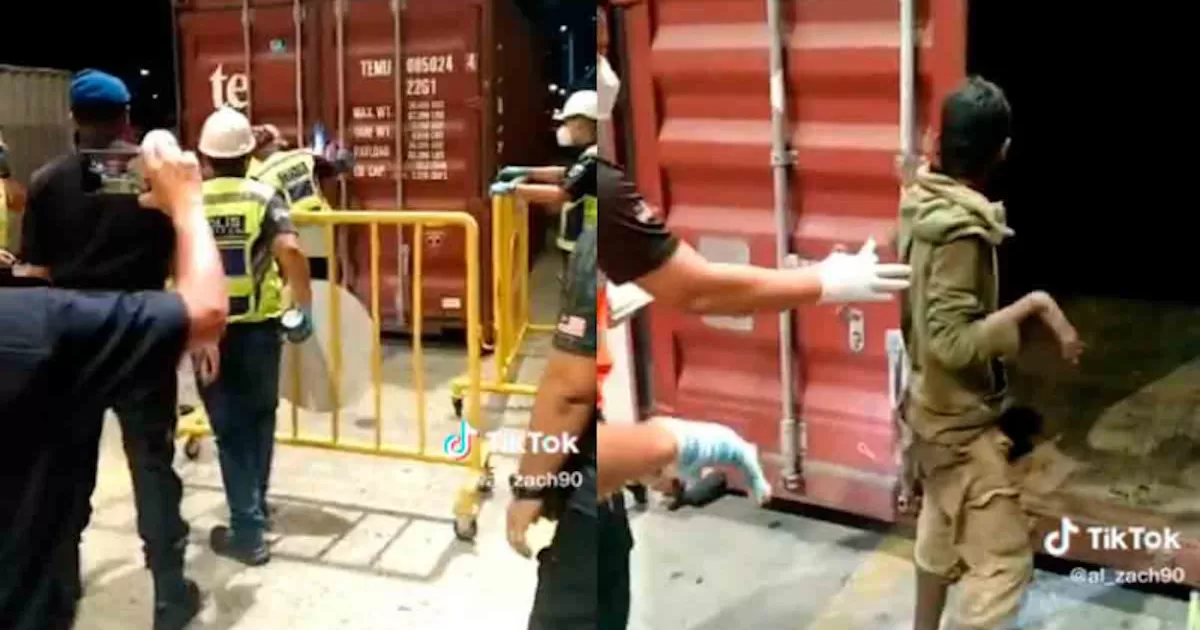 Un grupo de amiguitos jugaba a las escondidas en Bangladesh, hasta que a uno de ellos se le ocurrió la grandiosa idea de esconderse dentro de un contenedor.