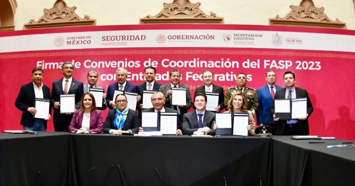 Firma Coahuila convenio de coordinación del Fondo de Aportaciones para la Seguridad Pública con entidades federativas