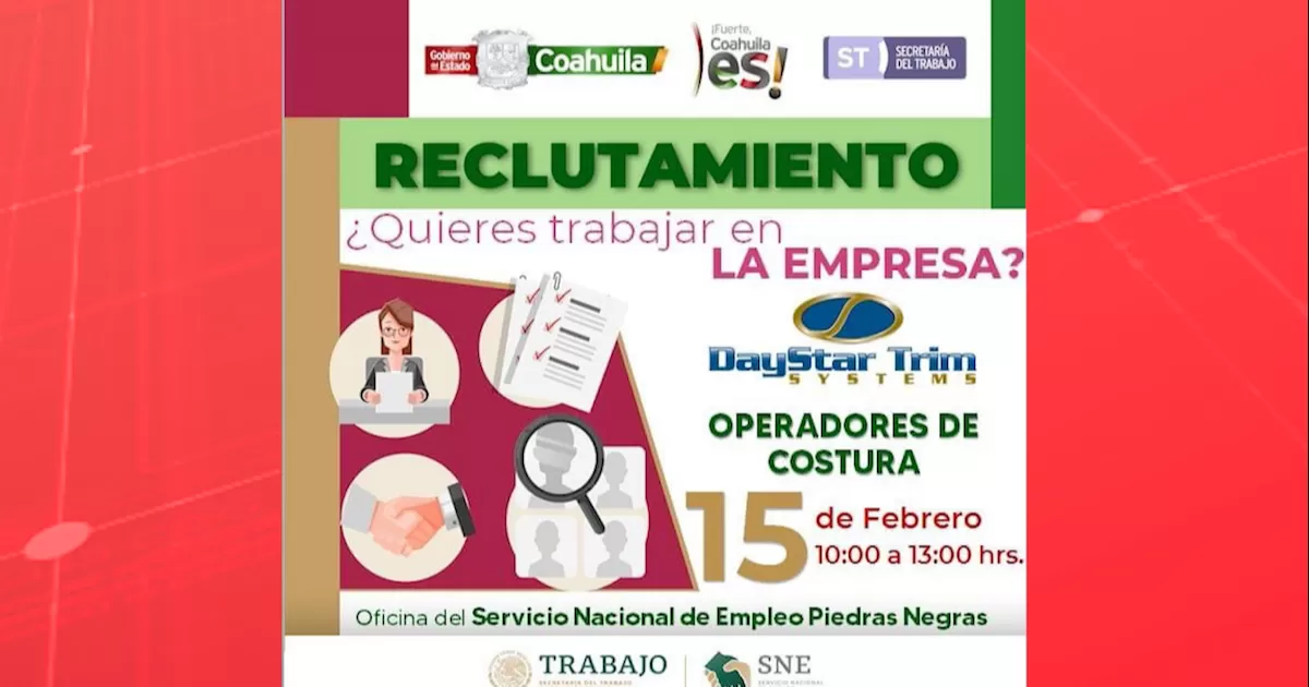 Empresa busca personal para el área de costura