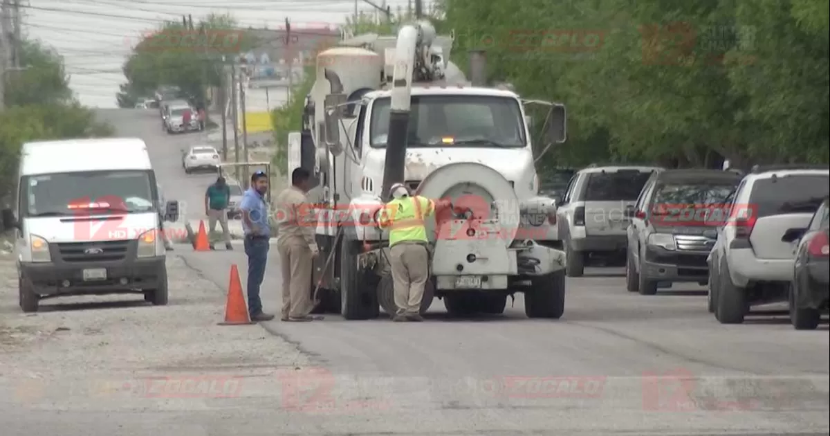 Noé Guerrero Banderas, gerente de SIMAS, señaló que se detectó un taponamiento con basura que provenía del fraccionamiento Villarreal.