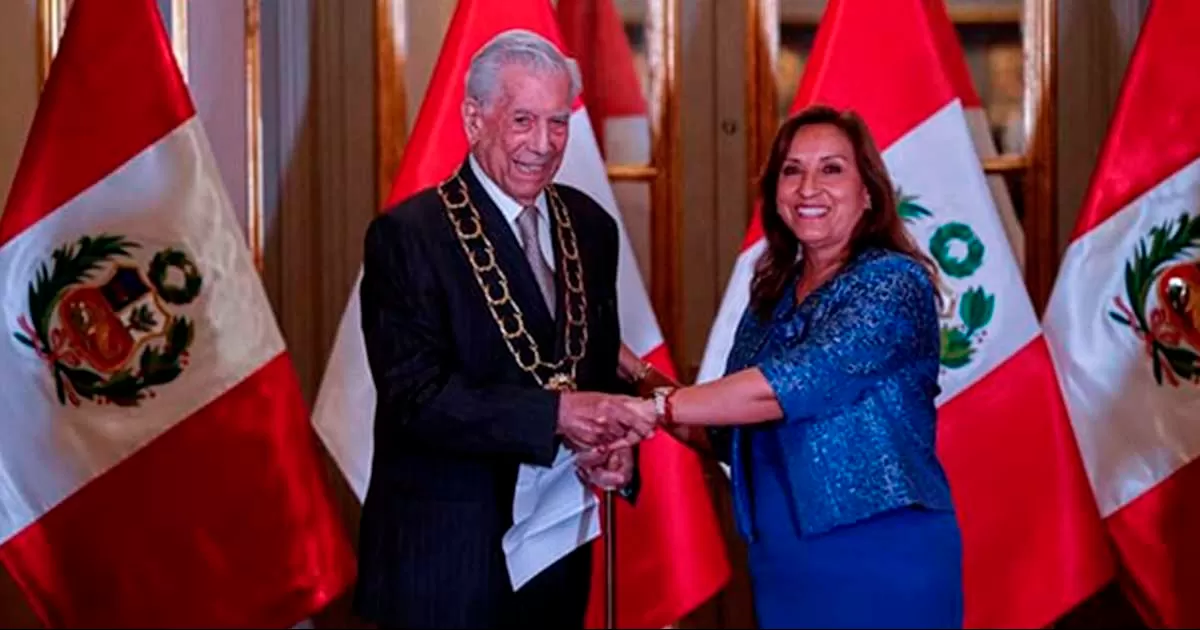 Critica AMLO a presidenta de Perú por reconocer a Vargas Llosa
