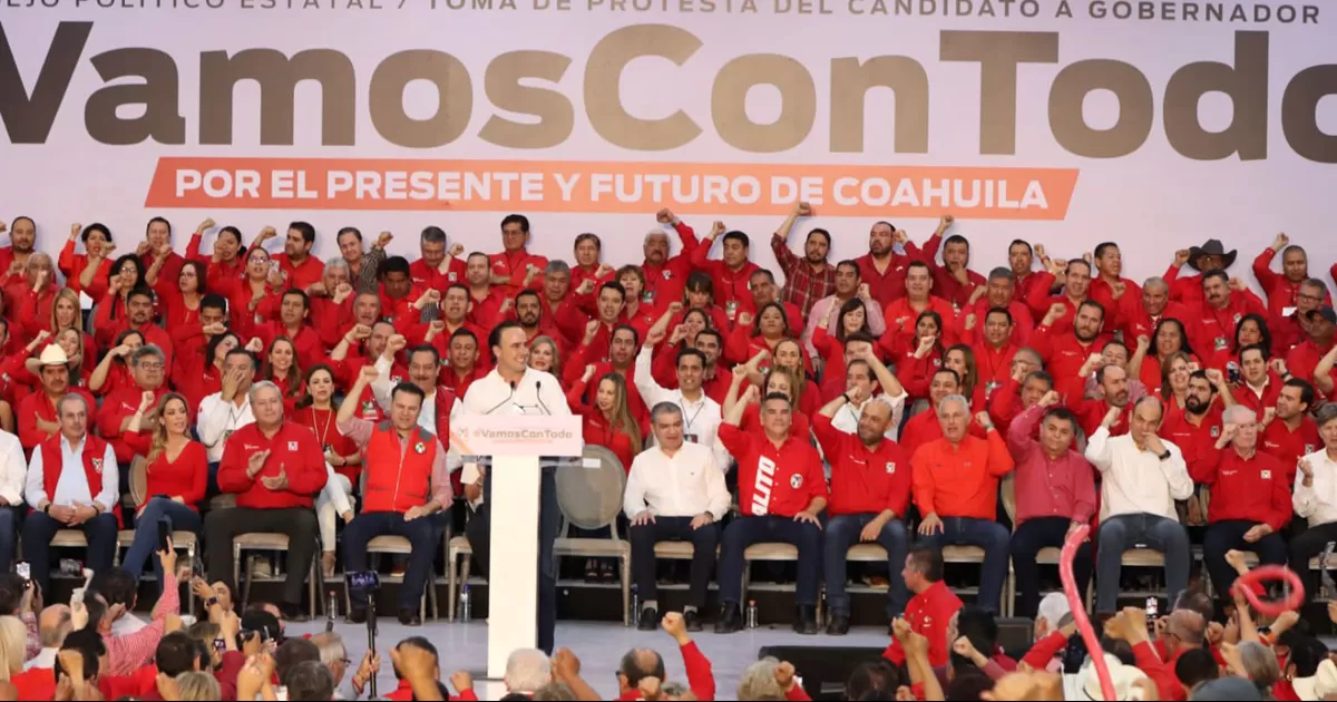 Toma protesta Manolo Jiménez como candidato a Gobernador.