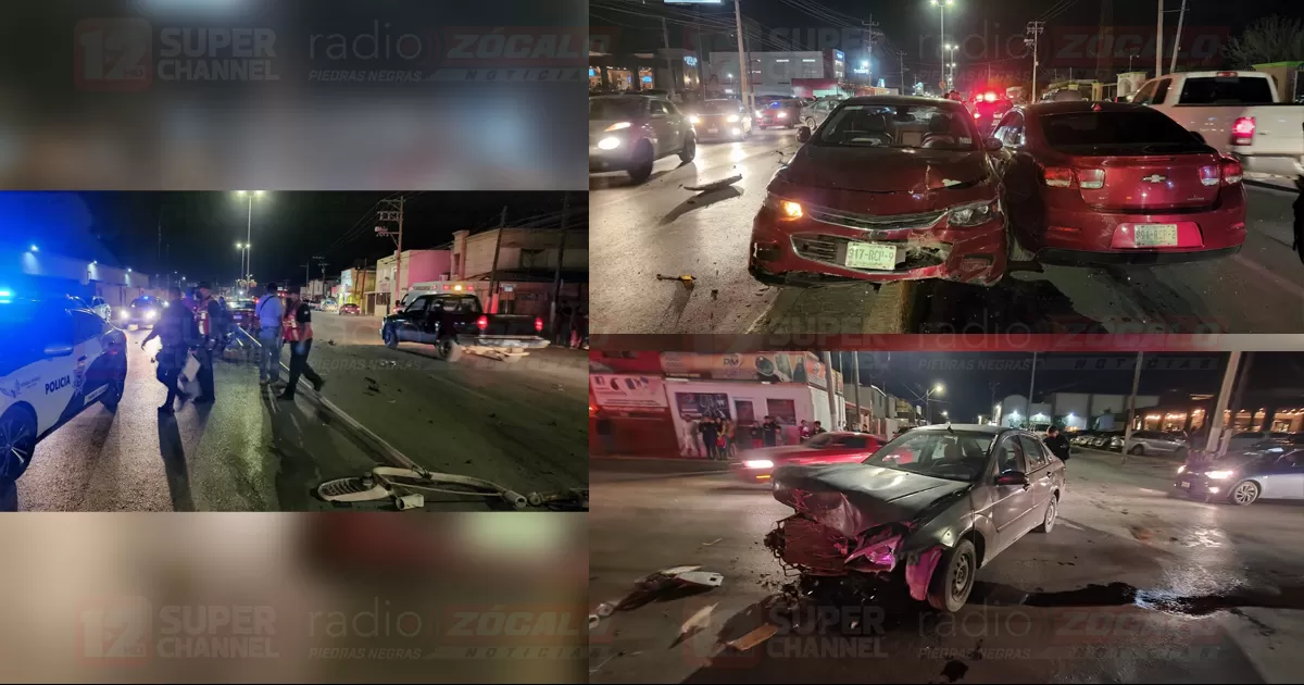 Pese a los daños de los automóviles solo una dama y dos menores resultaron con lesiones menores que no requirieron atención médica especializada.