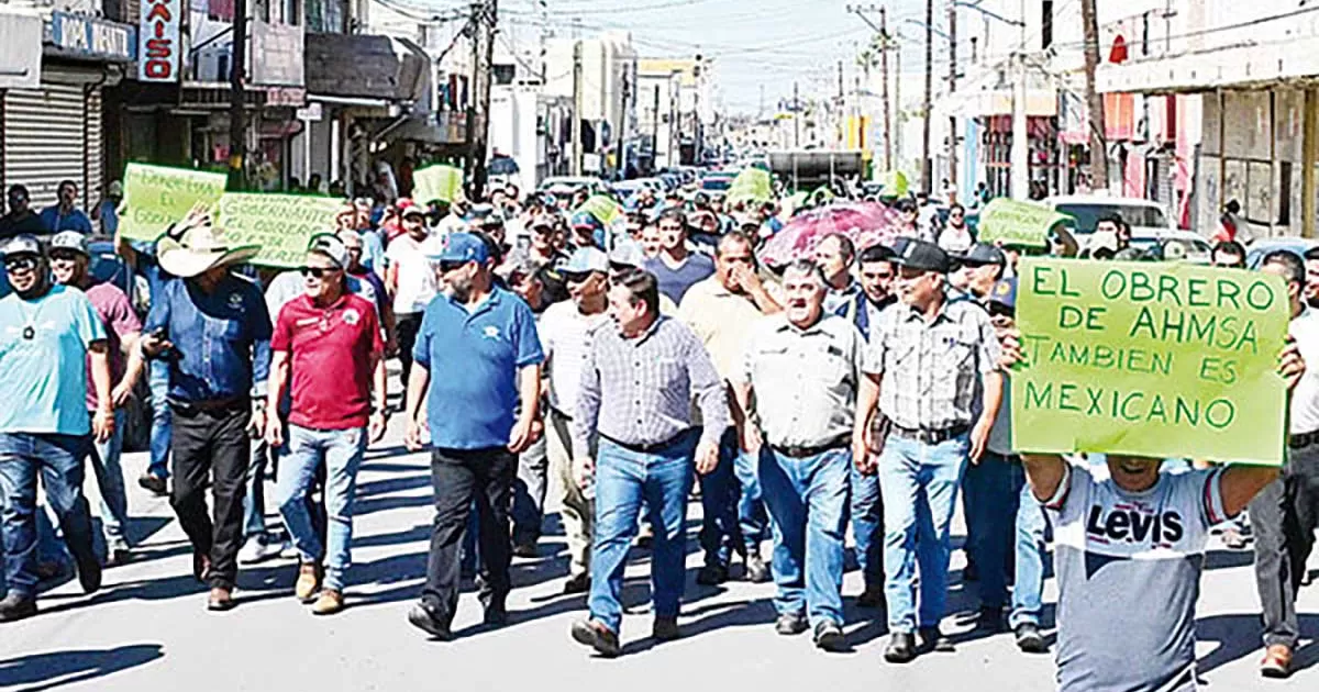 ‘Protestan’ trabajadores de Altos Hornos