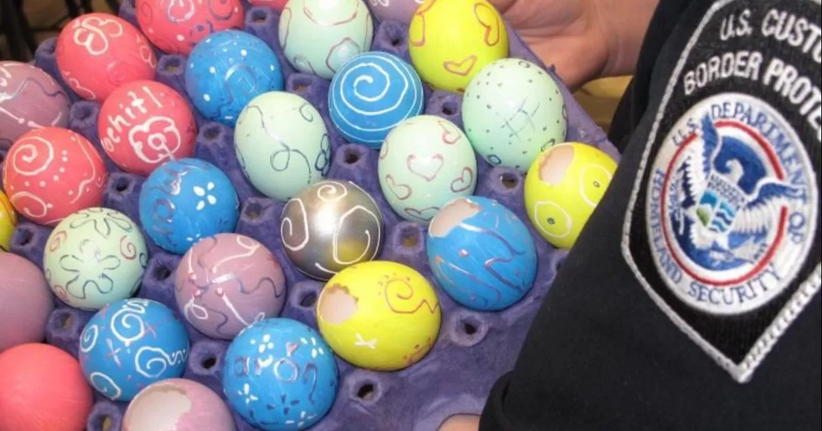 El cruce de los cascarones de huevo es restringido porque se pretende evitar la propagación de la enfermedad de Newcastle y la influenza aviar altamente patógena.