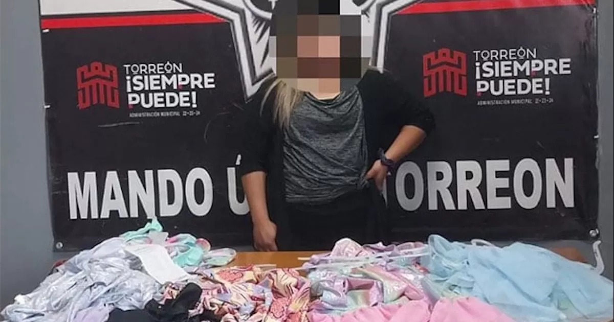 Detienen a mujer en Torreón por robar 6 mil pesos en trajes de baño