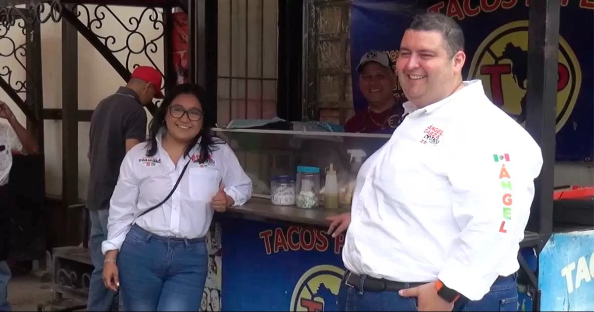 Ángel Garza recorre Mercado Zaragoza; le interesa escuchar las voces de todos los sectores