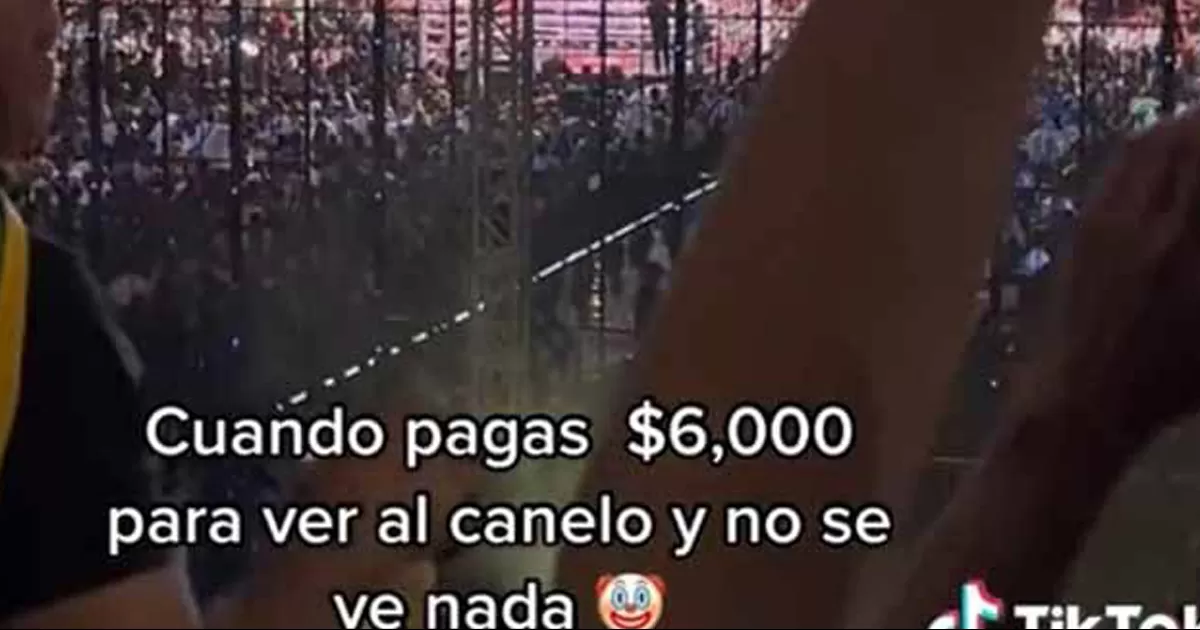 VIDEO: ¡Mis ahorros! Pagan 6 mil pesos por ver al Canelo Álvarez y ven una tarima