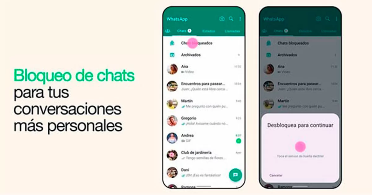 WhatsApp ya permite el bloqueo de chats; así puedes proteger tus conversaciones más privadas