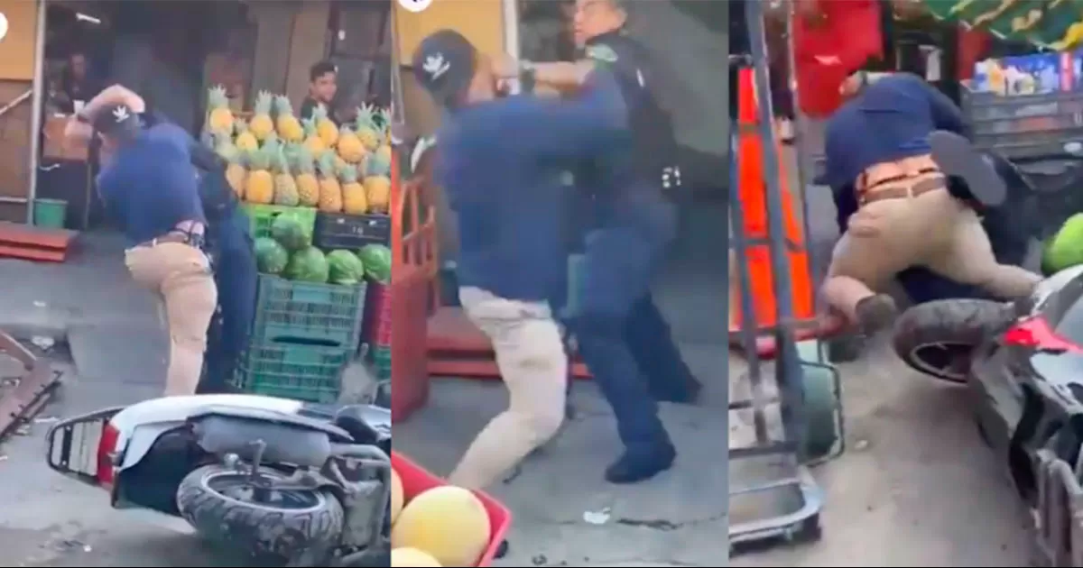 Motociclista responde con golpes a infracción de tránsito en Querétaro