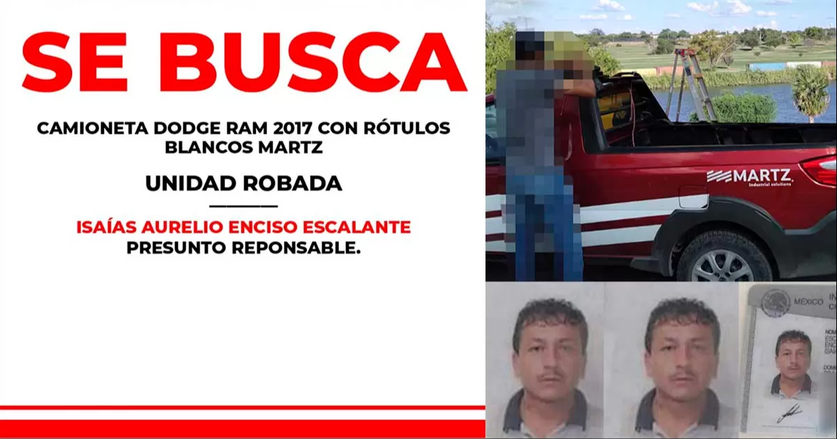 El sujeto fue visto por última vez cuando se dirigió a Acuña a realizar un trabajo para la empresa Grupo Martz en un vehículo de dicha compañía.