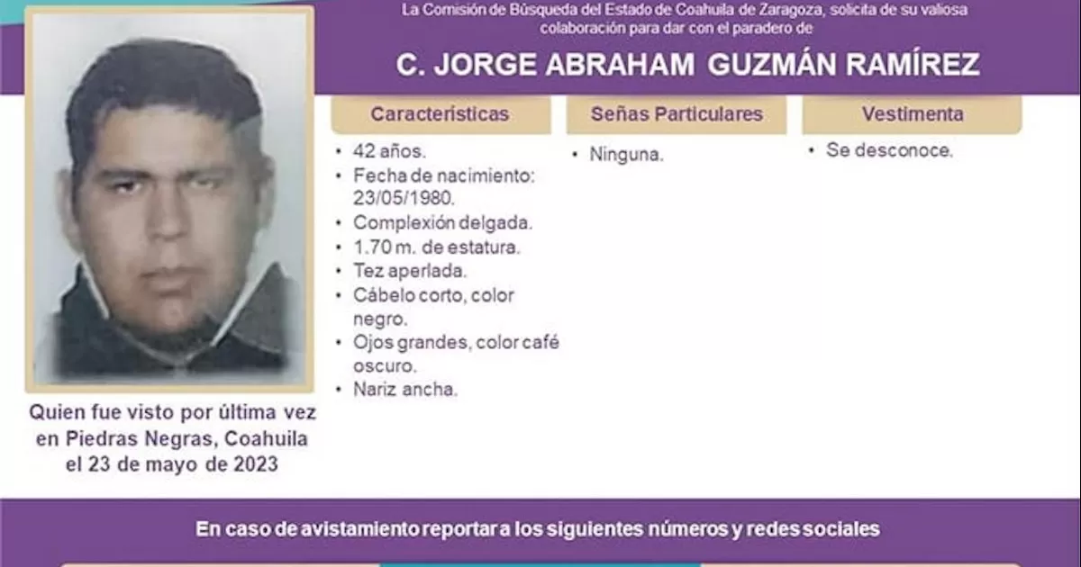 Desaparece hombre después de salir del Cereso de Piedras Negras