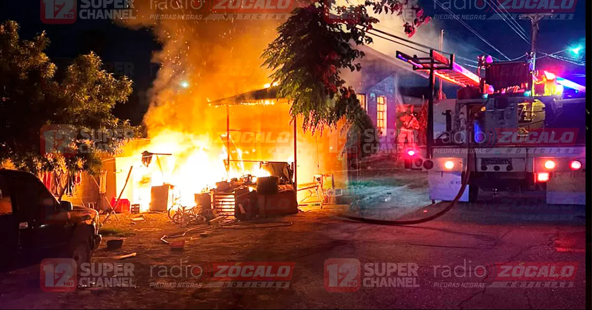 Se incendia cuarto de madera en Acuña