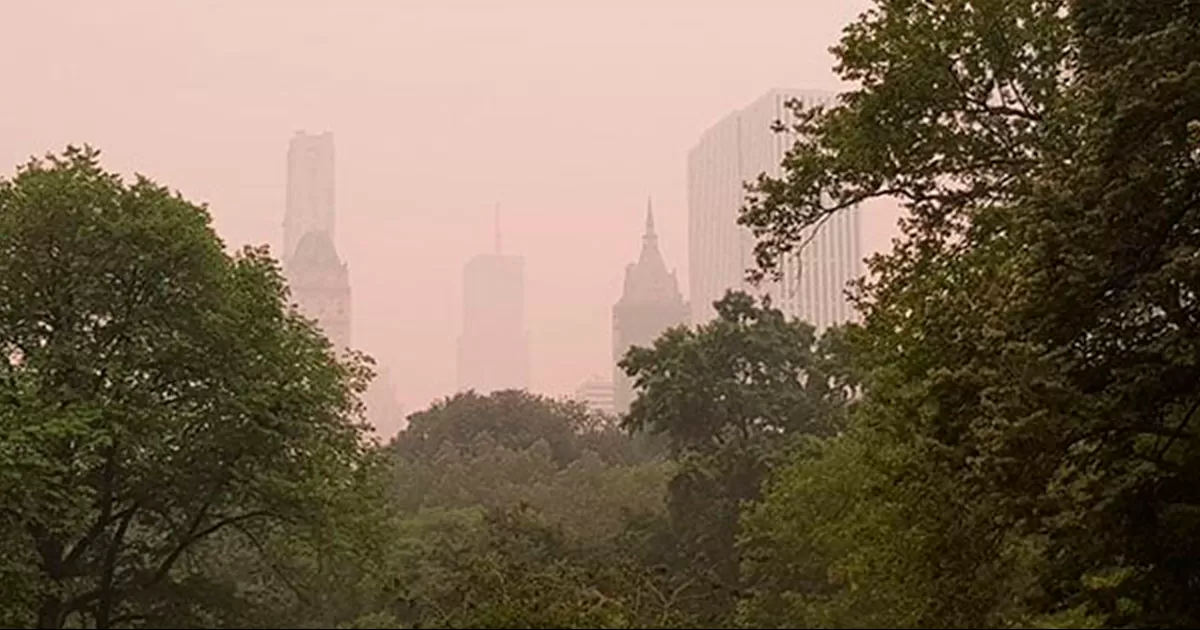 Este viernes se espera que el humo continúe afectando a regiones que van desde los Grandes Lagos hasta el Atlántico Medio