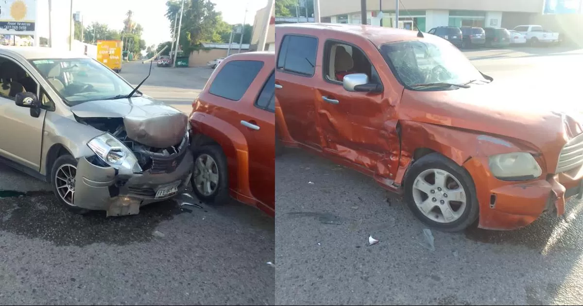 Provoca accidente por no respetar señalamiento vial