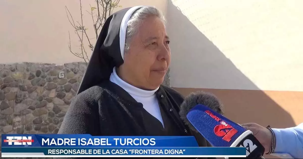 La madre Isabel Turcios destacó que este domingo en la casa había alrededor de 150 personas, de diferentes edades y nacionalidades, en espera de cruzar o de ser llamados para su entrevista.