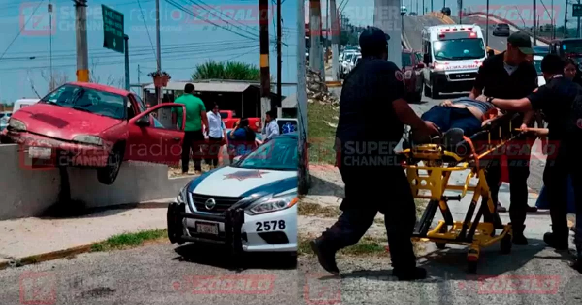 Tras sufrir el infarto, el hombre chocó su automóvil contra una barda, para después acabar casi volcado en las instalaciones de un negocio de alarmas. En el auto también iban la esposa e hija del fallecido.
