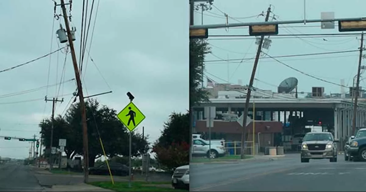 Transeúntes reportaron al personal del City Hall que el poste de madera es un peligro para las personas y automovilistas que caminan y circulan por el lugar